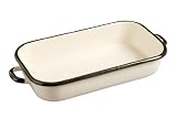 Emalia Cream Enamel 26 x 19 cm/ 1 Litre Roaster, Cream  from Emalia Cream Enamel