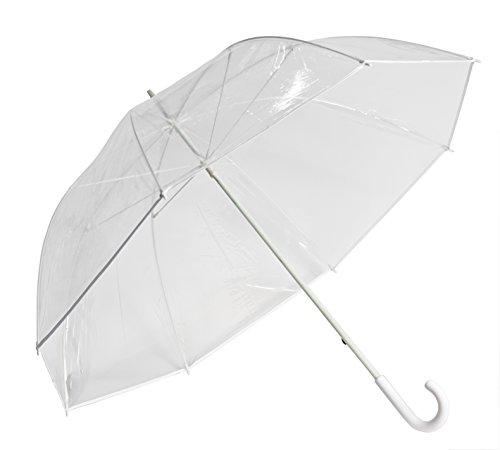 Elite rain umbrella clear golf-sized umbrella - white t…