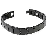 11mm High Polished Black Tungsten Carbide Link Bracelet For Men -8