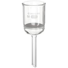Chemglass CG-1402-15 Glass Buchner Filtering Funnel with Medium Frit, 60mL Capacity, 10mm OD x 75mm Length Stem, 40mm Diameter