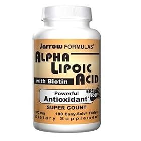 Jarrow Formulas, Alpha Lipoic Acid, with Biotin, 100 mg, 180 Easy-Solv Tablets