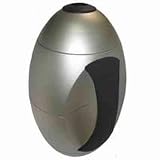 Egg-0h! Wine Carrier W/ Hangtag - Metallic Finish, Silver Platinum