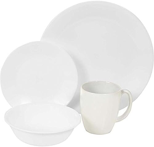 Winter Frost 16-Piece Dinnerware Set Service for 4 includes: 4 each 10-1/4" Dinner Plates, 6-3/4" Bread and Butter Plates, 18-Ounce Soup/Cereal Bowls, 11-Ounce Stoneware Mugs,New