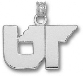 Tennessee Volunteers Solid Sterling Silver ''UT'' Pendant
