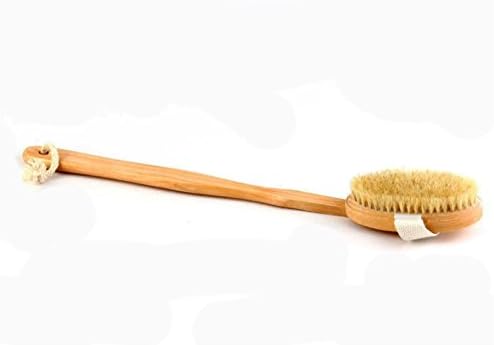 Back Brush with Removable Handle- Dry Brush, Cellullite & Lymph Brush