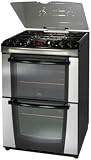 Kitchen & Housewares : 60cm Double Oven Dual Fuel Cooker Silver (ZKM6040SN_SI)