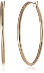 Anne Klein "Classics" Gold-Tone Thin Hoop Earrings