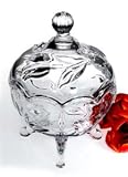 TULIPE COLLECTION CRYSTAL BOX - TULIPE COLLECTION CRYSTAL FOOTED BOX WITH COVER
