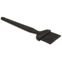 Aven 23005 Black Polypropylene ESD Safe Brush, Style #5, 140mm Length