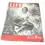 LIFE MAGAZINE June 10, 1946 Cover:  Black and white photo of Donna Reed book cover