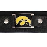 Iowa Hawkeyes Italian Leather Cuff Bracelet