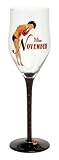 Santa Barbara Design Studio Calendar Girl Wine Glass with Beaded Stem Charm, Miss November