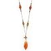 Jewelry : Naturally Yours Long Bead Drop Copper Hues Necklace