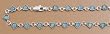 Sterling Silver Stone Anklet - Heart Cut and Aqua - 10'' in Length