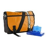 DadGear Courier Stripe Diaper Bag - Orange