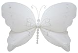 7 White Crystal Butterfly nylon hanging ceiling wall baby nursery room wedding decor decoration