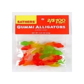 Sathers Gummy Alligators Candy - 2.25 Oz Bag, 12 Ea