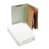 6 sect. 2 pocket xtra Heavy pressbrd end tab classification folders, legal, 10/bx (ESS10063)