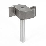 uxcell　スロットルータービット　アンダーカットルータービット　ストレートシャンク　2フルート　Tタイプ　6.35mm×12.7mm