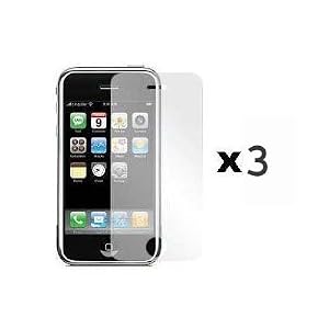 3-Pack Premium Reusable LCD Screen Protector with Lint Cleaning Cloth for Apple iPhone 3GS / 3G S 16GB 32GB + FREE SF Planet Neckstrap !
