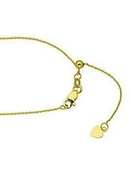 14kt Yellow Gold Adjustable Cable Chain Necklace