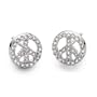 .30 Ct. T.W. Diamond Peace Symbol Earrings.