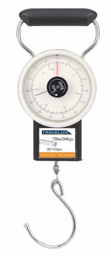 Travelon Luggage Scale With Tape Measure, One Size, Black