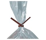 SHPPBT5R - Red Paper Poly Bag Ties, 3/16 x 5