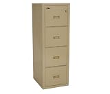 Fire King Four Drawer Vertical Fire File Parchment