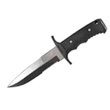 Gerber Silver Trident Single Serration Fixed Blade Knife