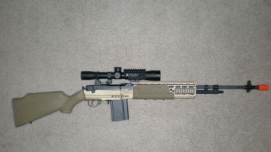 CUSTOM G&P EBR MK14 Sniper System AEG (Sand) *Airsoft*