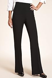 Flat Front Side Zip Bootleg Trousers