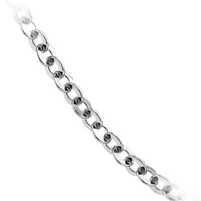 14k White Gold 1.2mm Rolo Chain Necklace - 18\