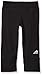 adidas Big Girls' Capri Legging Pant, Black Logo, Large/14