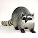 RACCOON New FIGURINE Stands at Alert Resin NIB AF28