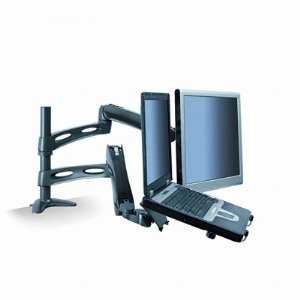 Adjustable Desk Monitor/Notebook Arm, 20 lbs, 18-1