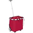 Reisenthel Carry Cruiser- Rolling Tote with Telescoping Handle, Red