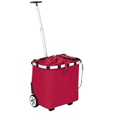 Reisenthel Carry Cruiser- Rolling Tote with Telescoping Handle, Red