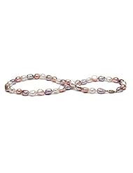 14K Yellow Gold 6.5-7.0 MM Multi-Color Freshwater Pearls Necklace