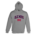 Mississippi Ole Miss Rebels Athletic Grey NCAA Embroidered Hooded Sweatshirt