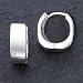 Sterling Silver Wide Hollow Square Hoop Earrings - Pair