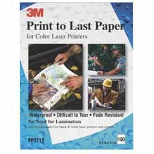 External hard drive:3M Print2Last Waterproof Laser Paper