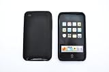 Black Silicone Case for New Apple iPod Touch 3rd & 2nd Generation 3G 2G - 8GB 16GB 32GB 64GB with FREE SCREEN PROTECTOR