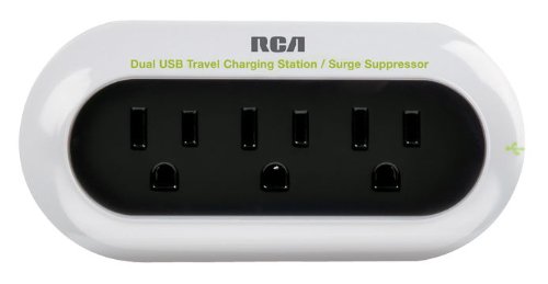 RCA PCHSTAT2R Portable Charging Station for Cell Phone, MP3, and other Electronics (White) Picture