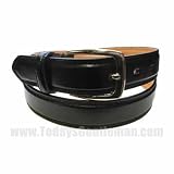 Men's Black Leather Dress Belt