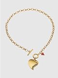 GUESS Simple Heart Charm Necklace, GOLD