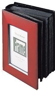 Walnut wood album with window cover holds 100 photos - 4x6