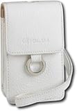 Casio Exilim EX-Case30WE Leather Pouch with Metal Ring Universal Camera Case for all Casio Cameras (White)