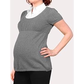 Motherhood Maternity: short sleeve mock layer maternity sweater