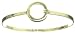 18kt Gold Over Sterling Silver Open Circle Endless Love Hook Bangle